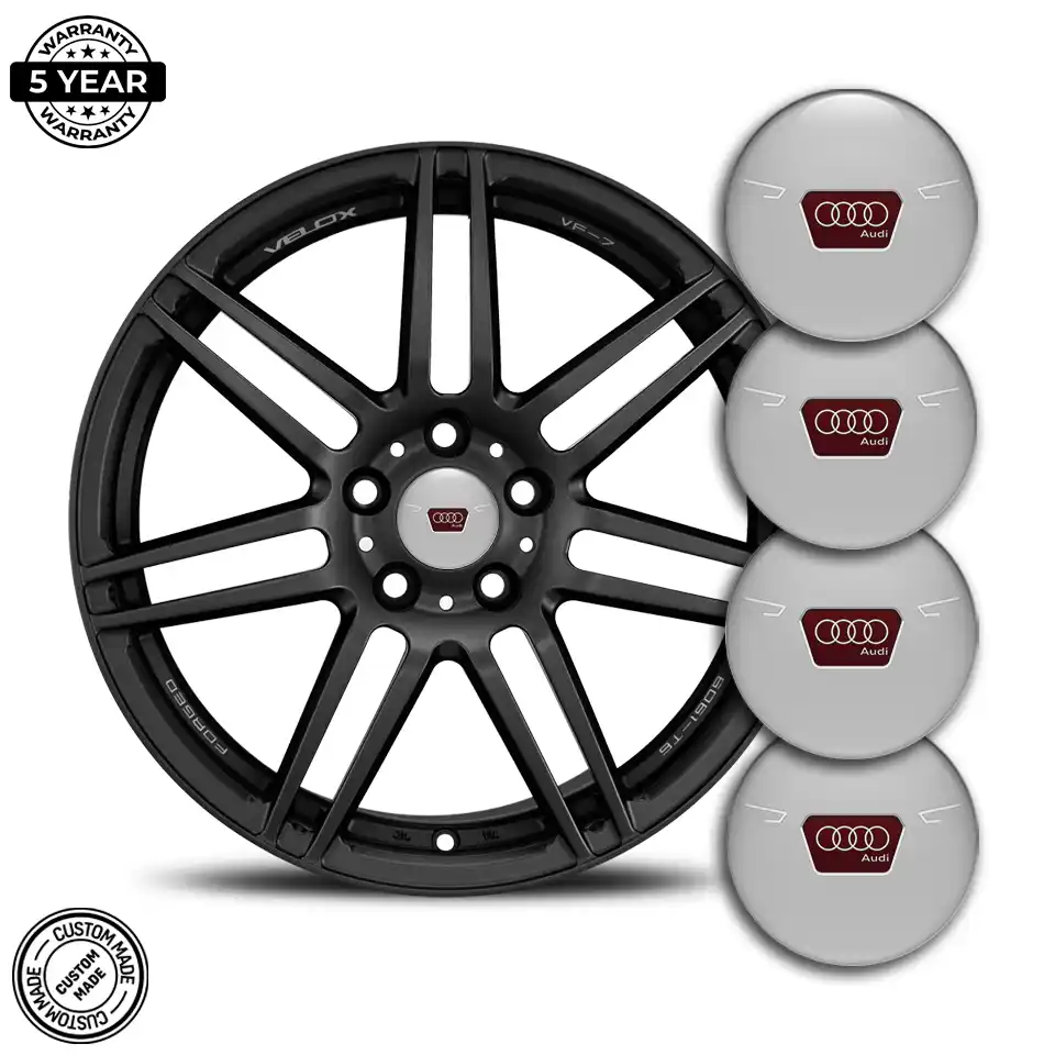 Audi Logo Silicone Badge Self-Adhesive High Quality