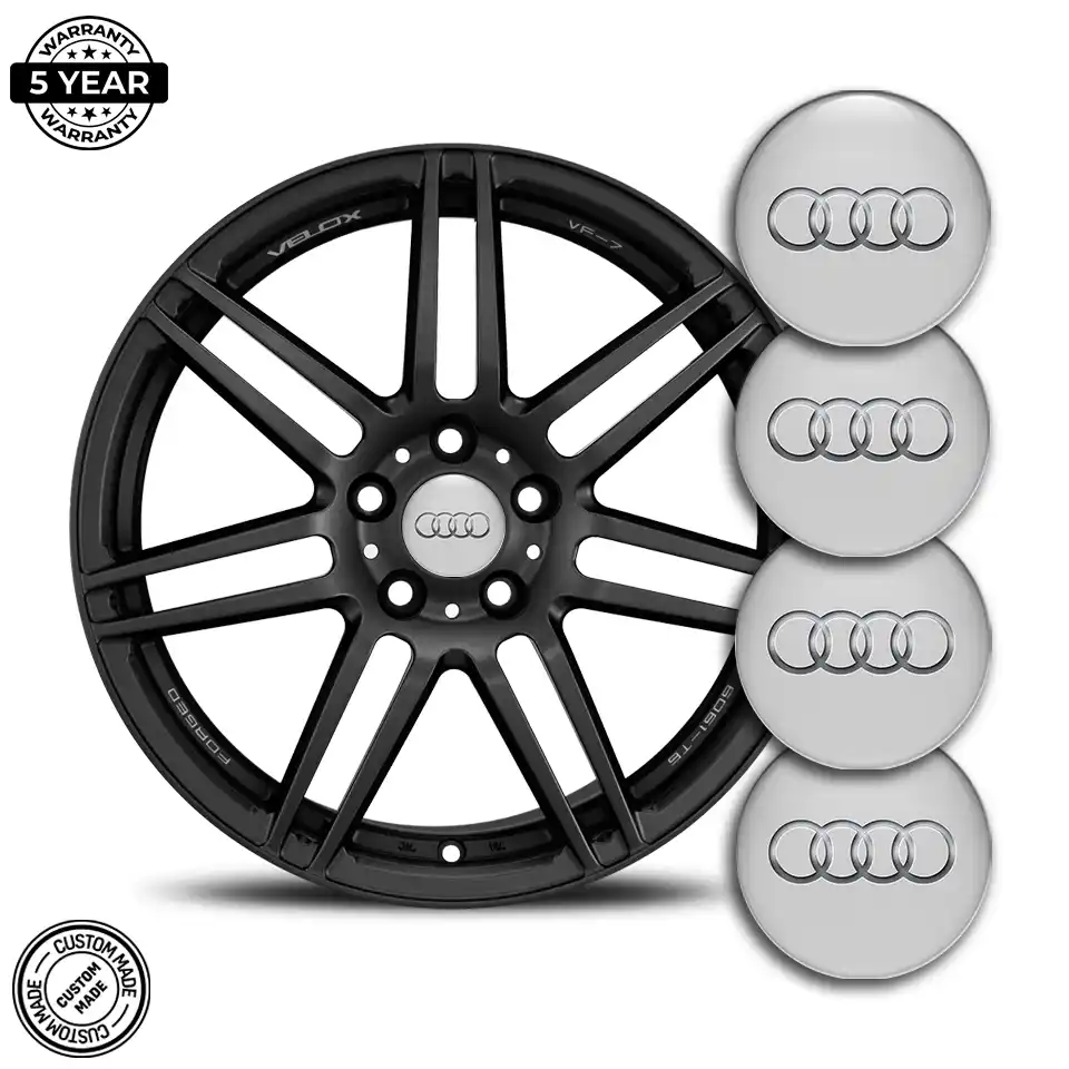 Audi Logo Silicone Badge Self-Adhesive Luxury Edition