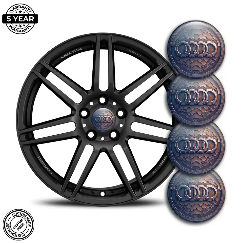 Audi Logo Silicone Badge Self-Adhesive Premium Quality