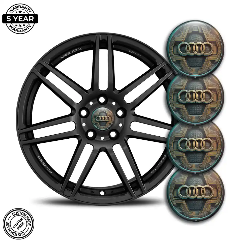 Audi Logo Silicone Badge Self-Adhesive Premium Resin