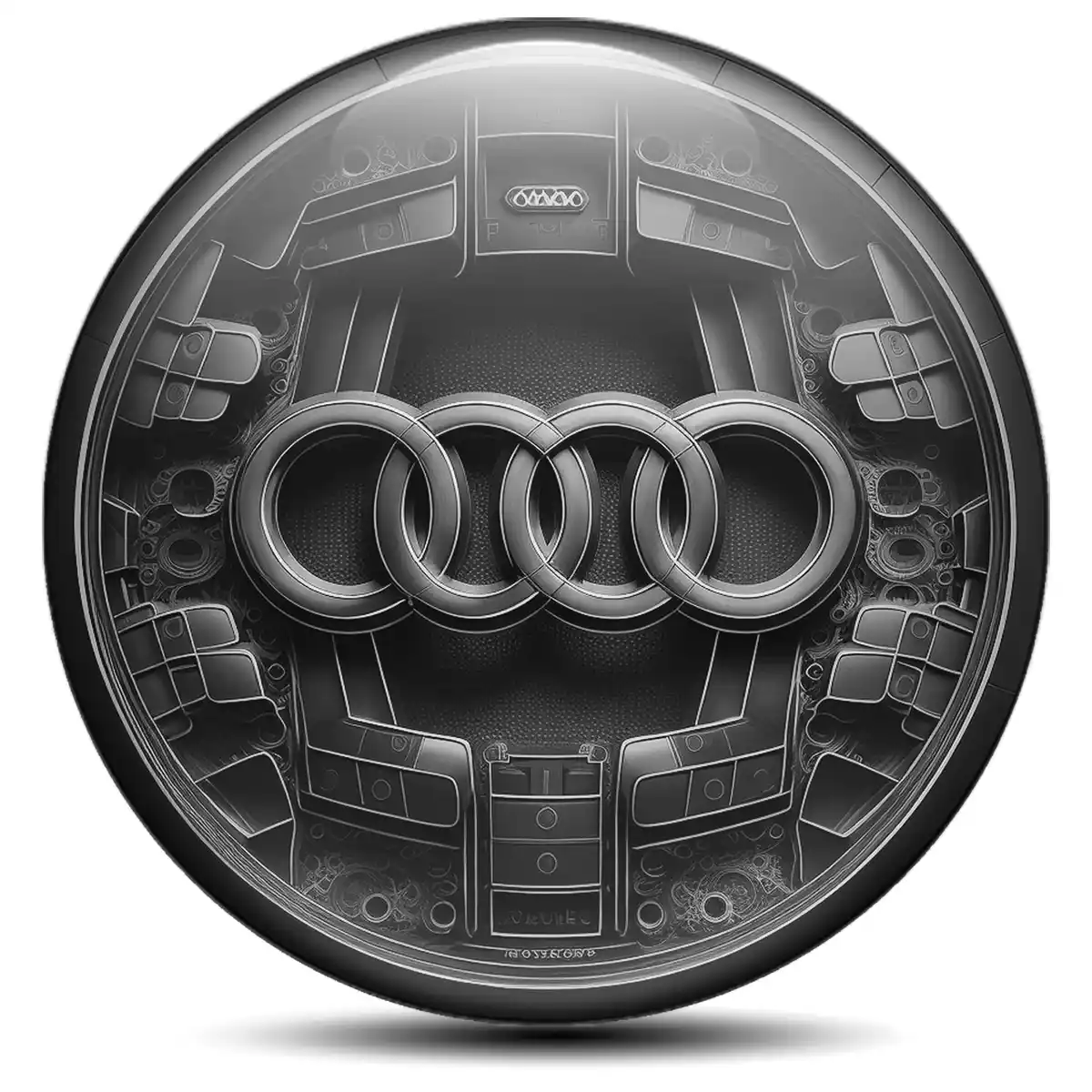 Audi Logo Silicone Badge Self-Adhesive Sport X