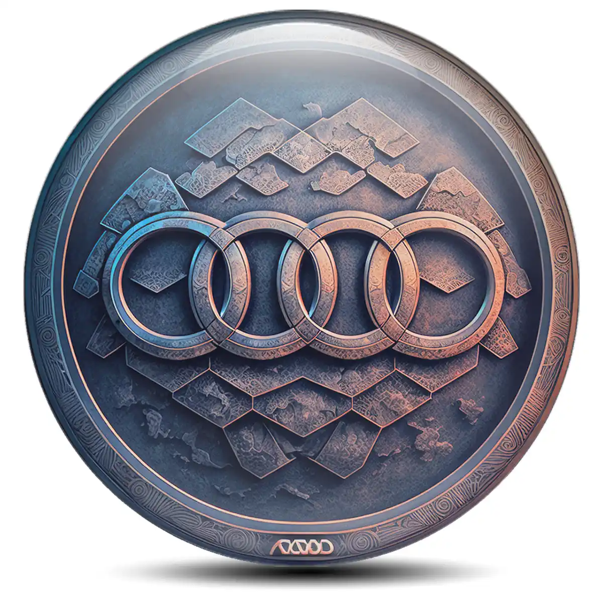 Audi Logo Silicone Badge Self-Adhesive Tuning Car