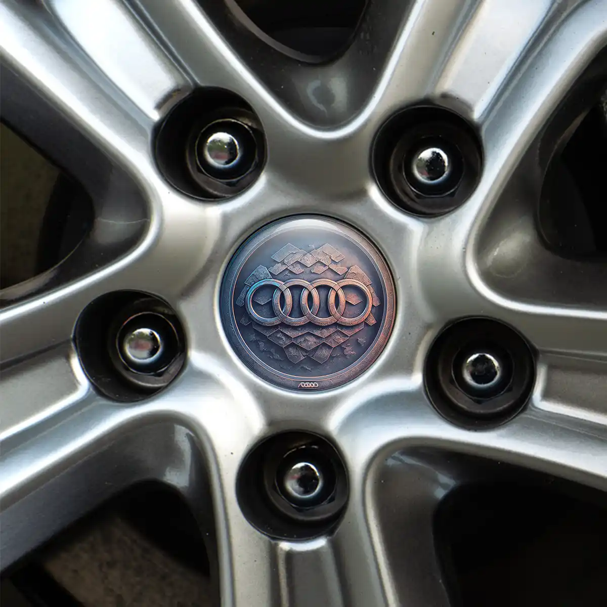 Audi Logo Silicone Badge Self-Adhesive Tuning Car