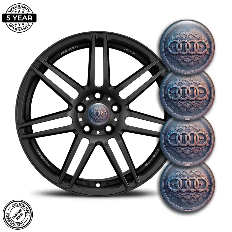 Audi Logo Silicone Badge Self-Adhesive Tuning Car