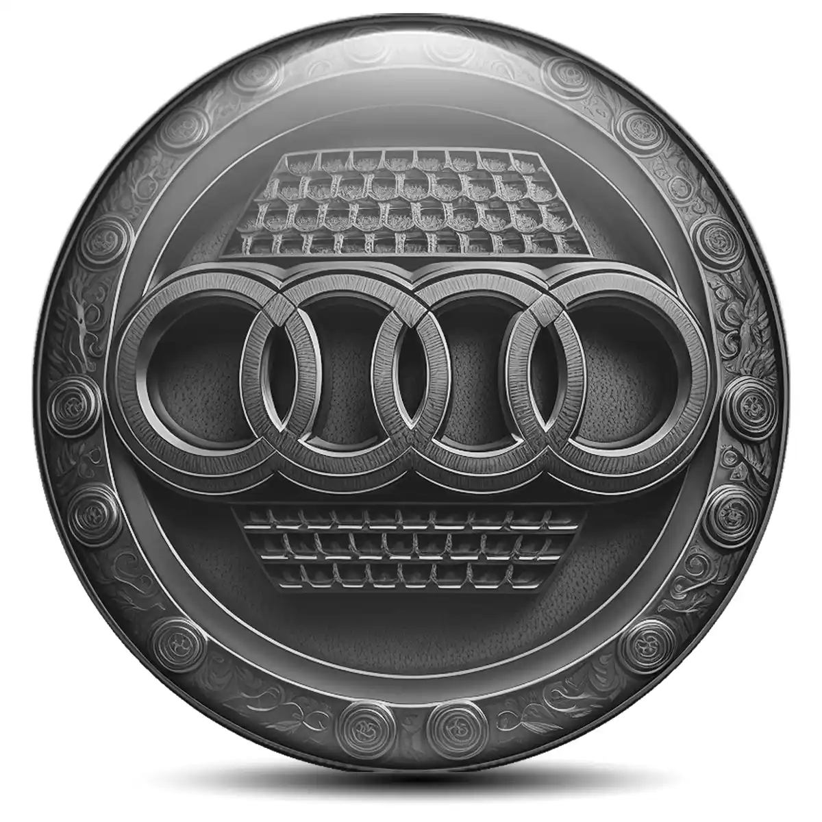 Audi Logo Silicone Emblem Premium Quality