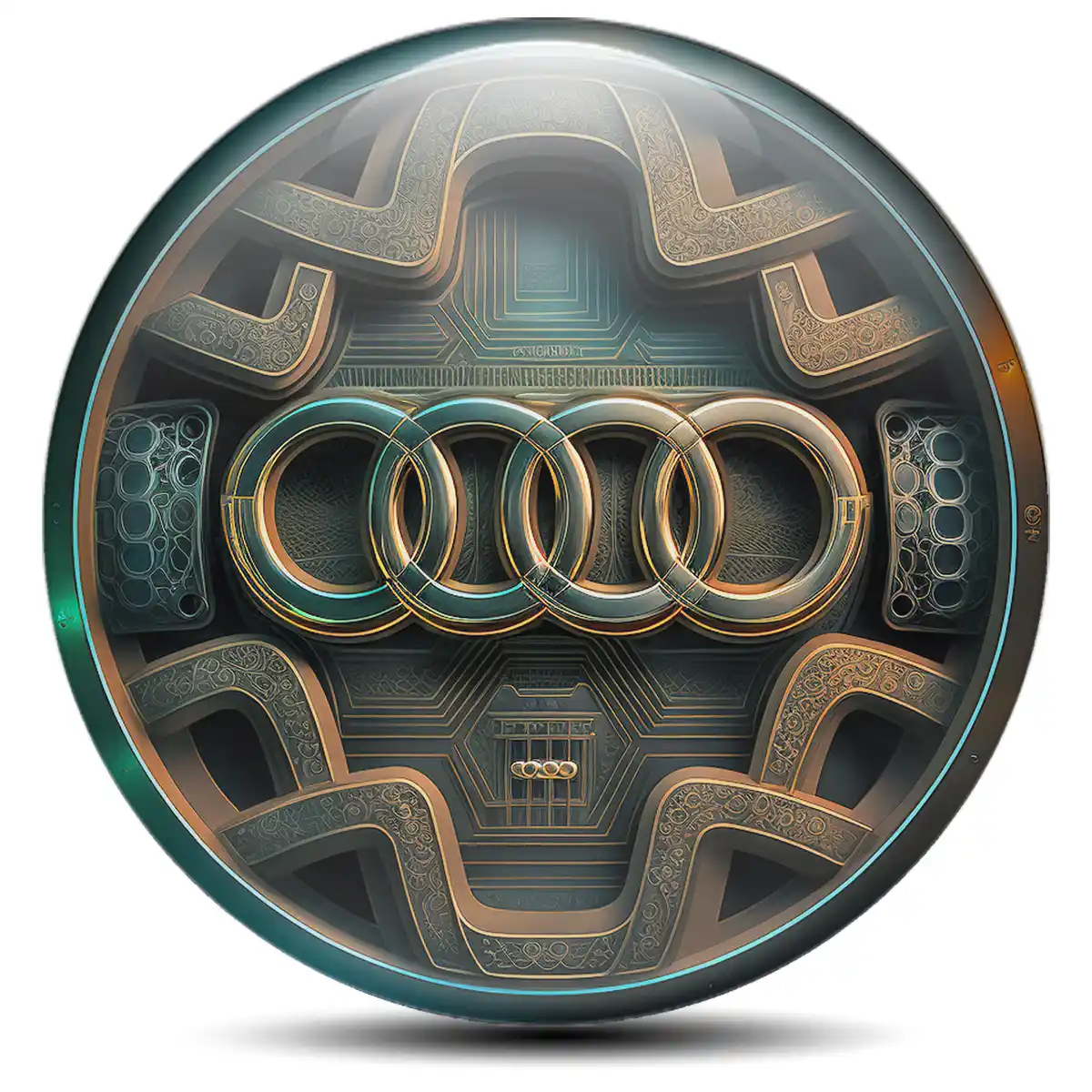 Audi Logo Silicone Emblem Self-Adhesive Luxury Edition