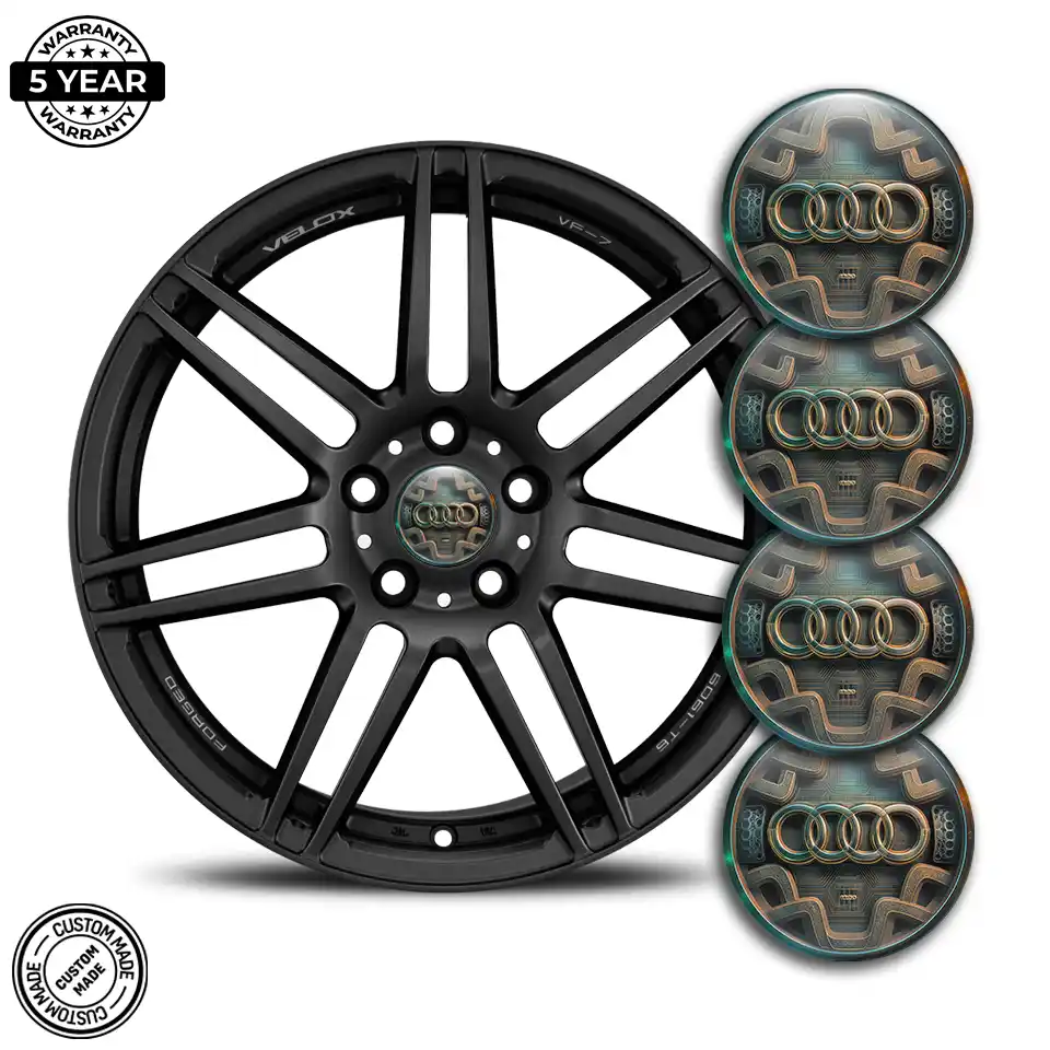 Audi Logo Silicone Emblem Self-Adhesive Luxury Edition