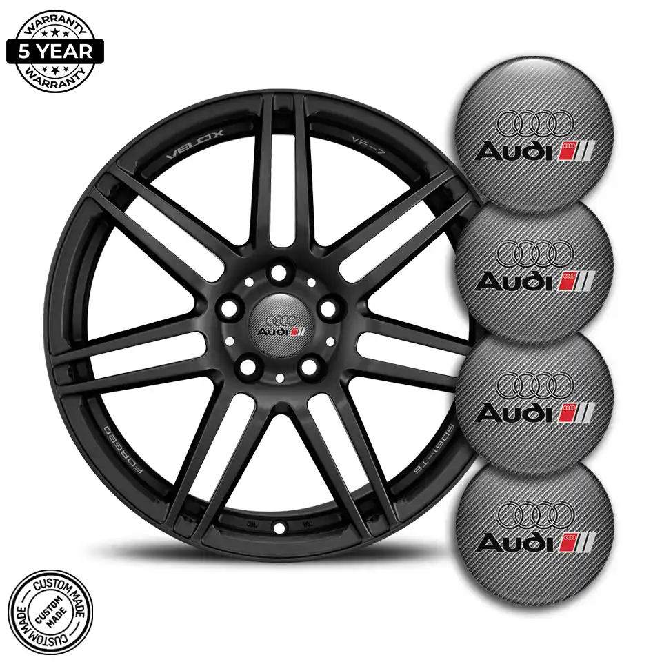 Audi Logo Silicone Emblem Self-Adhesive Premium Edition