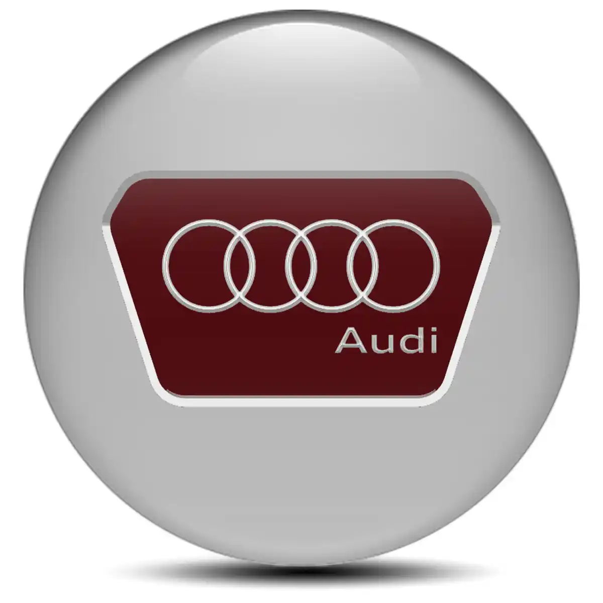 Audi Logo Silicone Emblem Self-Adhesive Premium Resin