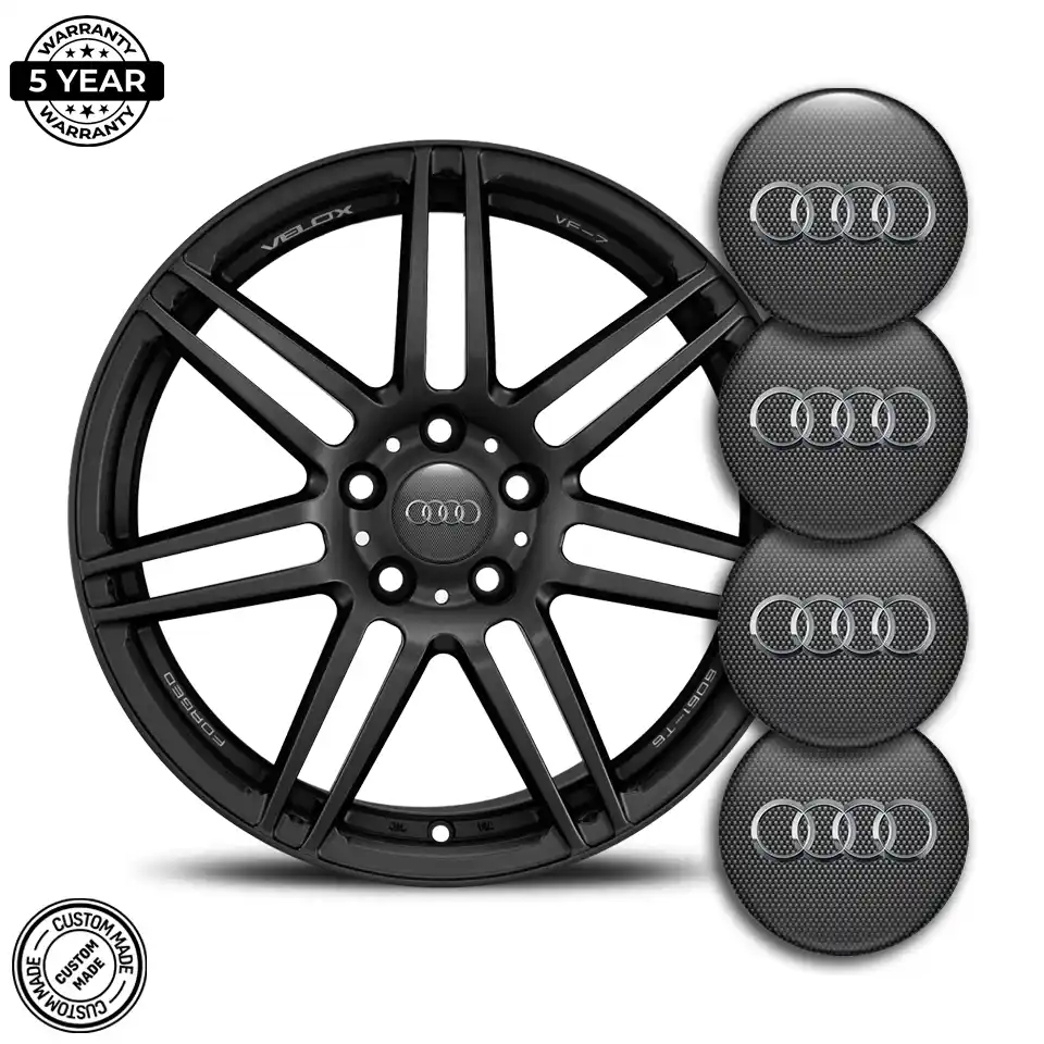 Audi Logo Silicone Emblem Self-Adhesive Stylish Design