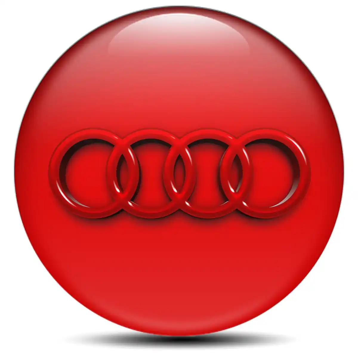 Audi Logo Silicone Sticker High Quality