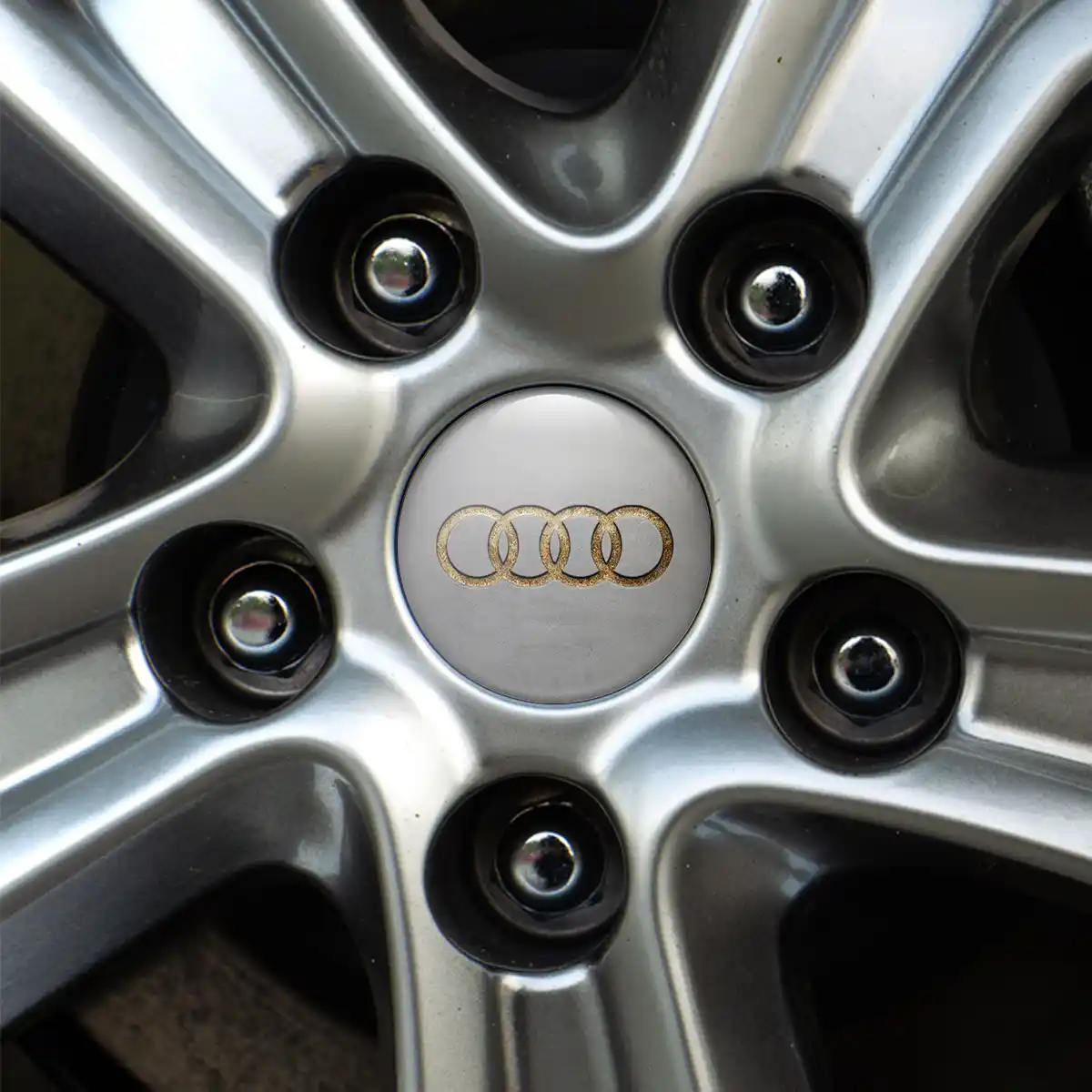 Audi Logo Silicone Sticker Premium Resin