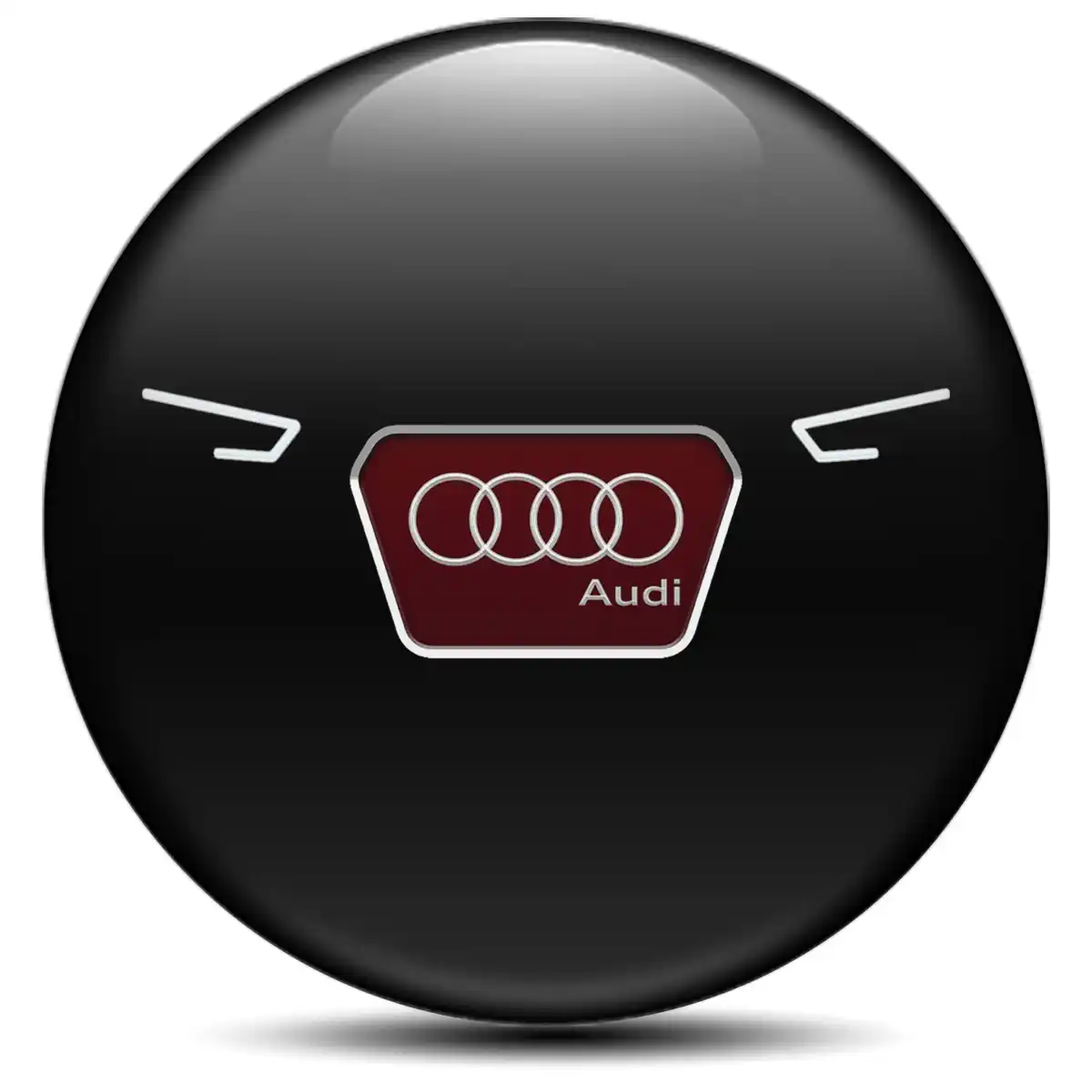 Audi Logo Silicone Sticker Self-Adhesive Luxury Edition