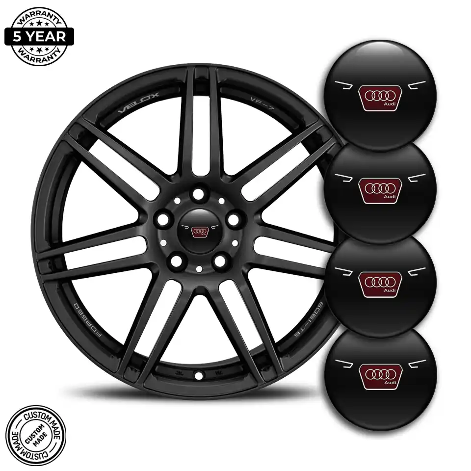 Audi Logo Silicone Sticker Self-Adhesive Luxury Edition