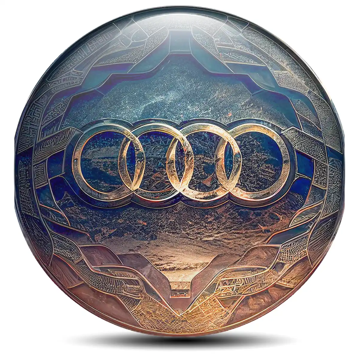 Audi Logo Silicone Sticker Self-Adhesive Stylish Design