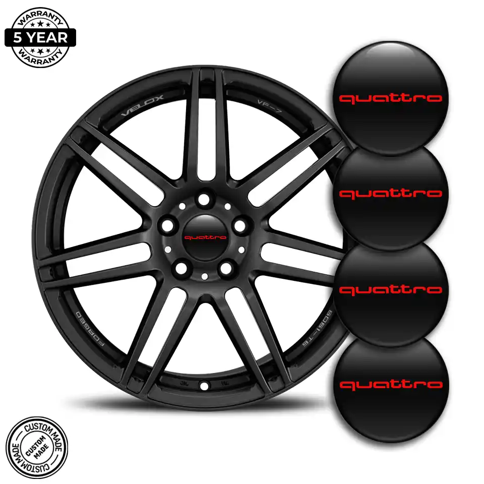 Audi Quattro Emblem Epoxy Self-Adhesive Stylish Design