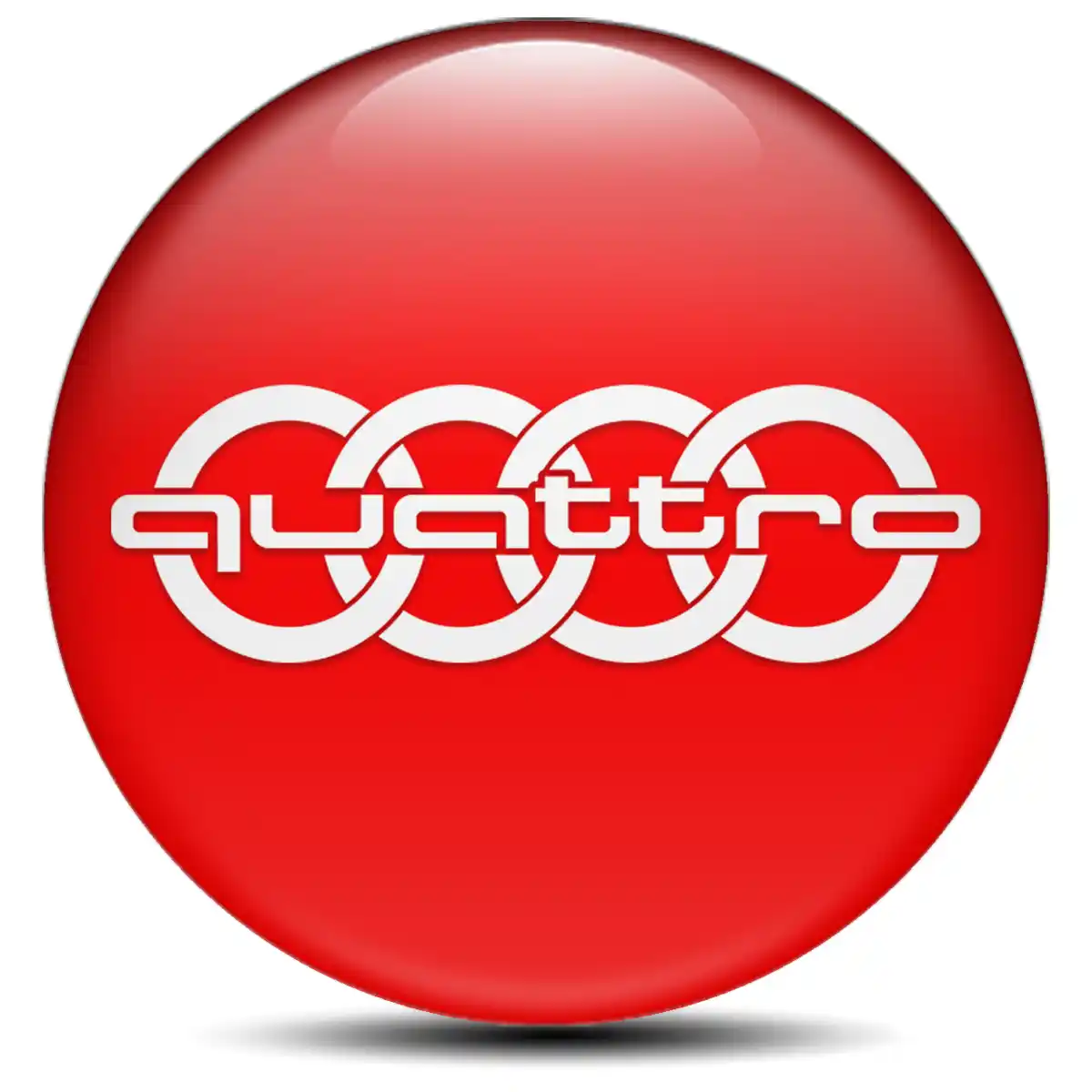Audi Quattro Logo Silicone Badge Self-Adhesive Stylish Design
