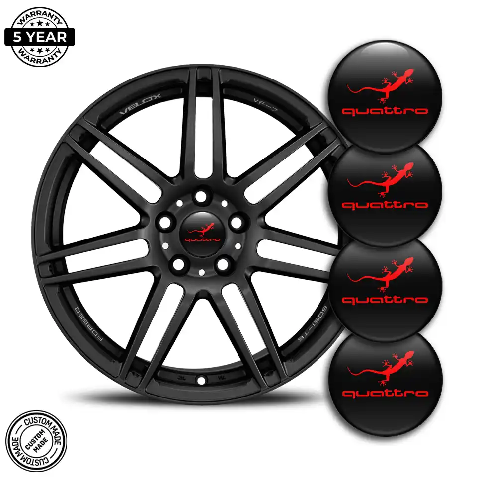 Audi Quattro Logo Silicone Emblem Stylish Design