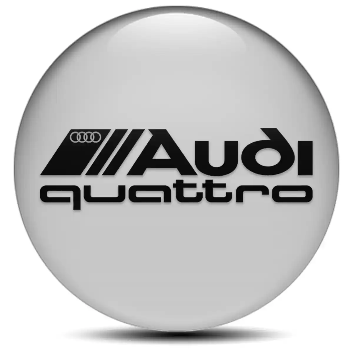 Audi Quattro Logo Silicone Sticker Self-Adhesive Stylish Design