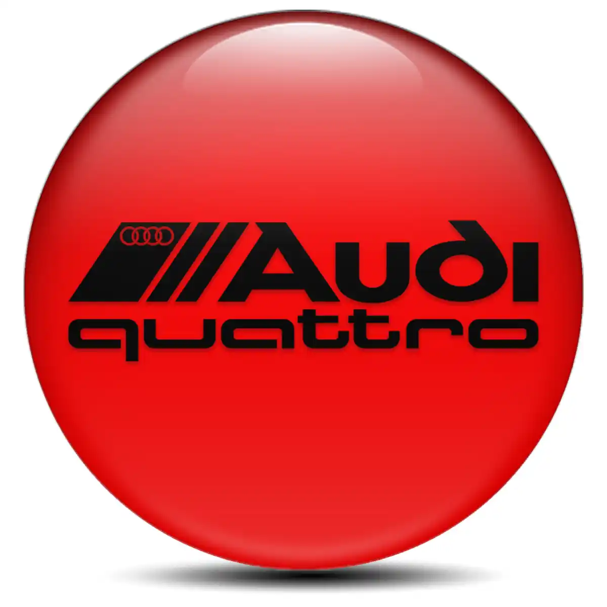 Audi Quattro Silicone Sticker Self-Adhesive Stylish Design