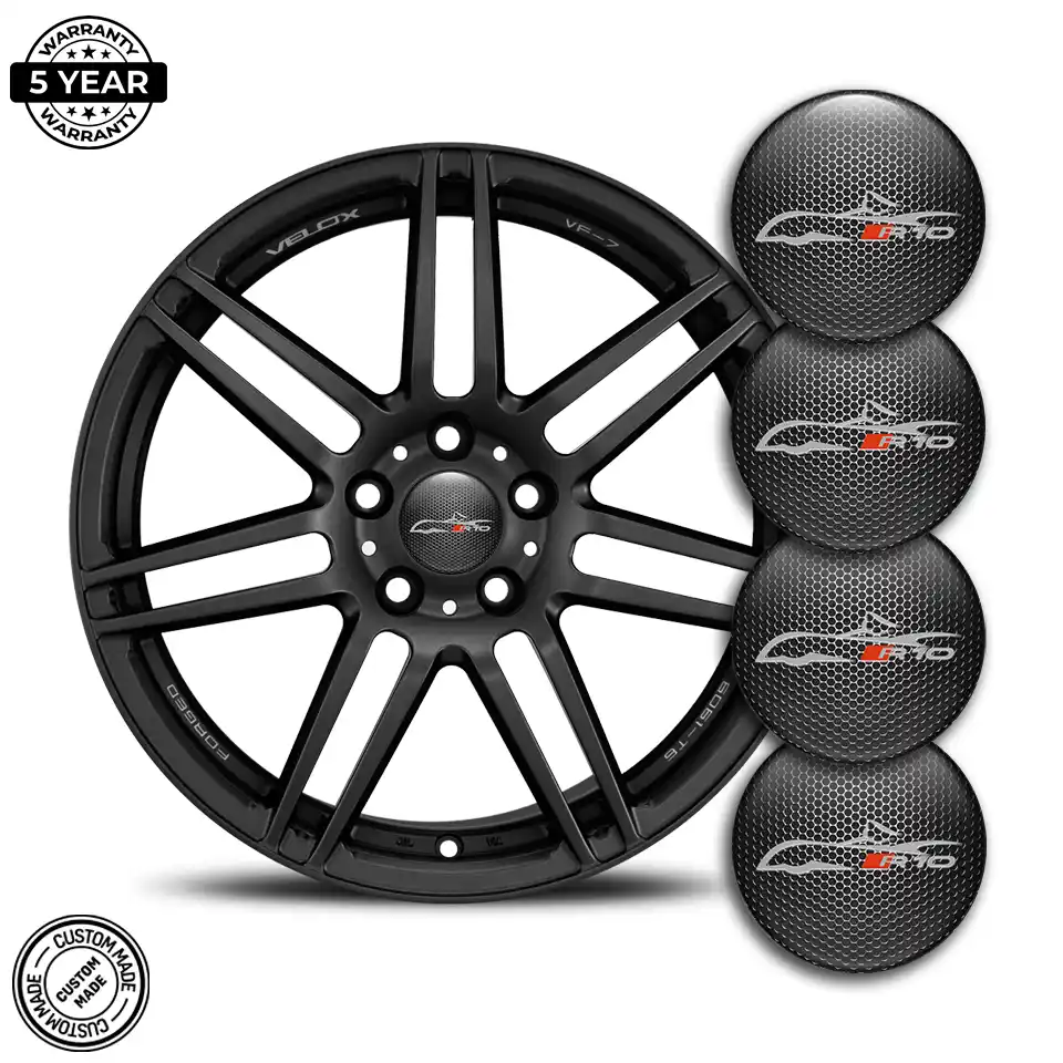 Audi R10 Wheel Emblems Stylish Design