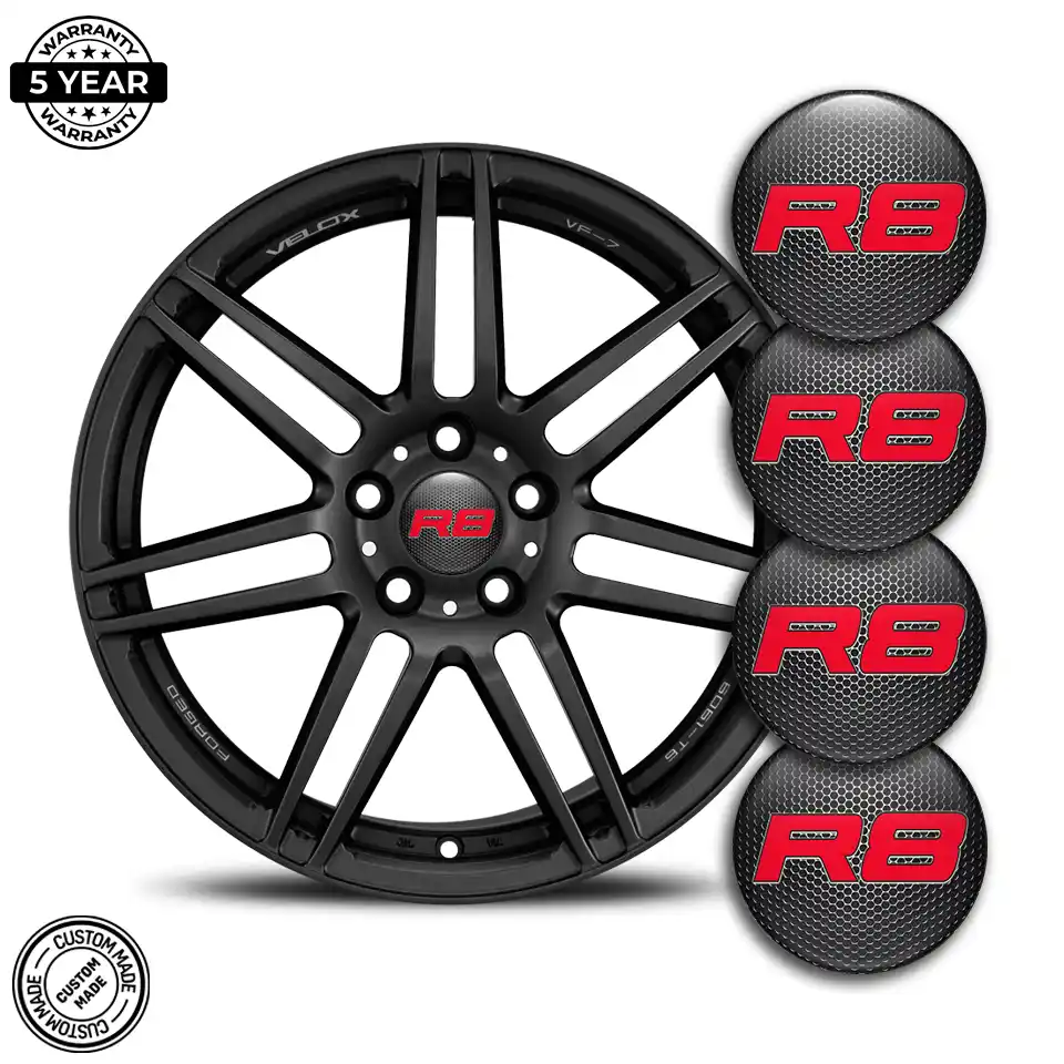 Audi R8 Domed Sticker Self-Adhesive Stylish Design