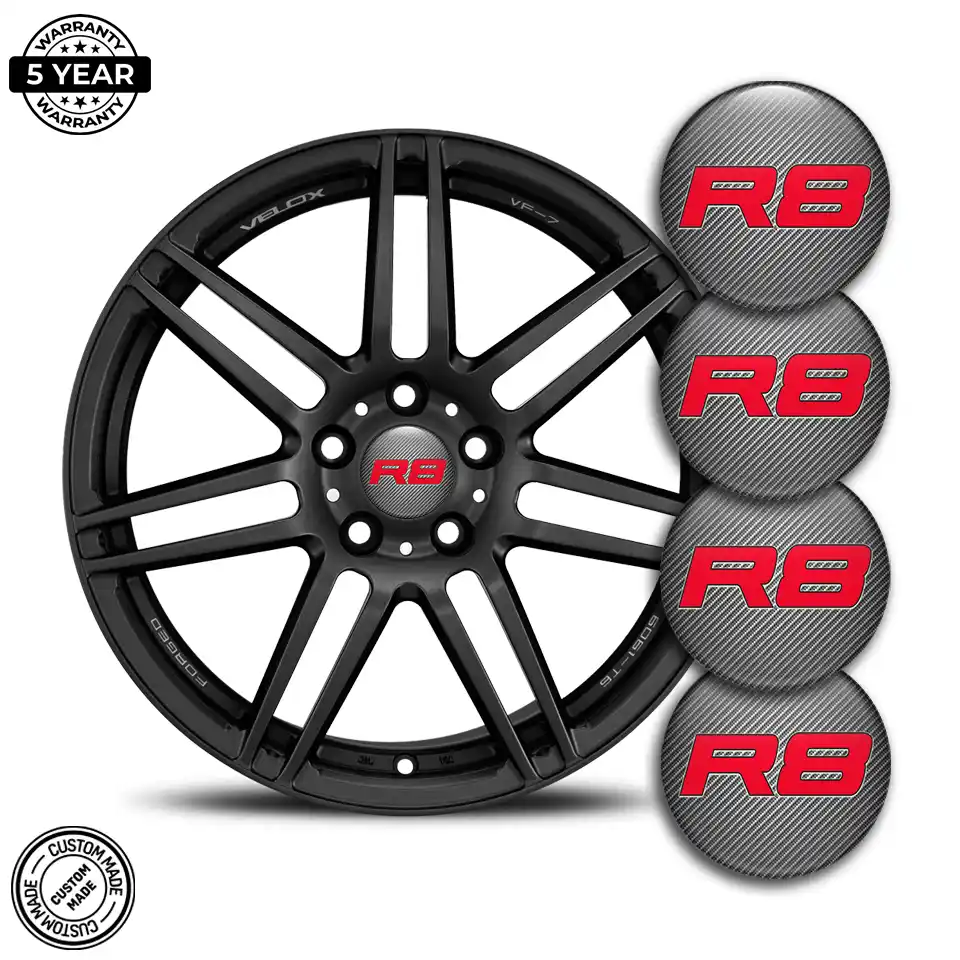 Audi R8 Emblem Badge Self-Adhesive Stylish Design
