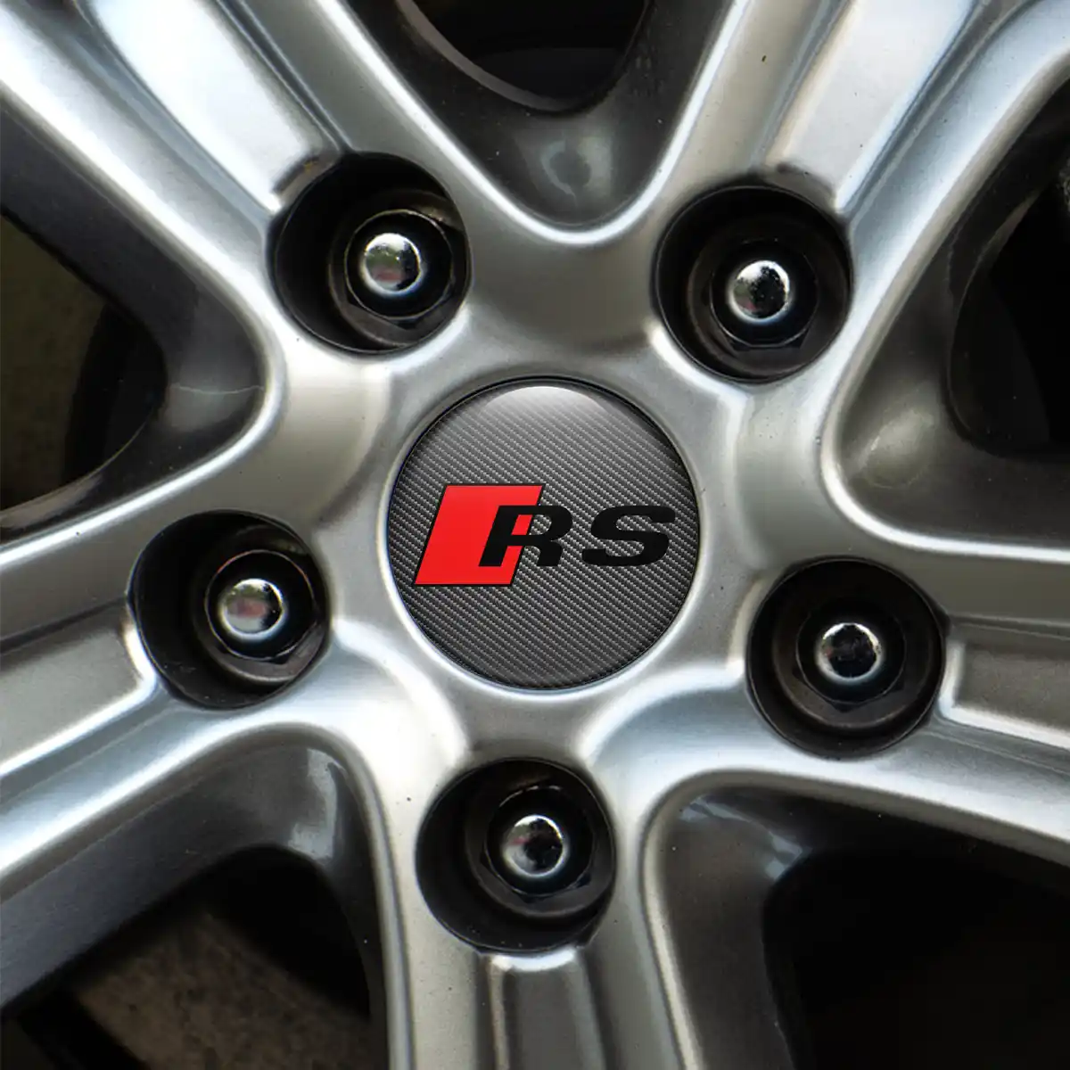 Audi RS Logo Silicone Emblem Stylish Design