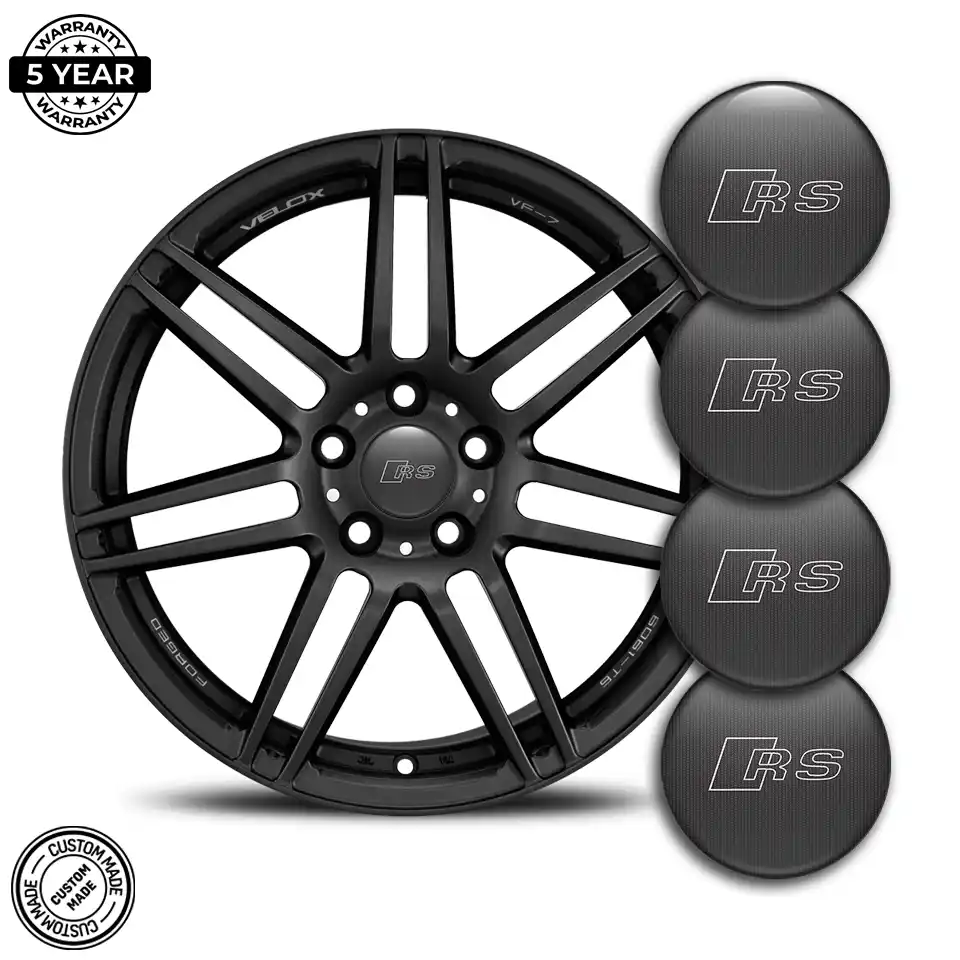 Audi RS Wheel Emblem Self-Adhesive Stylish Design