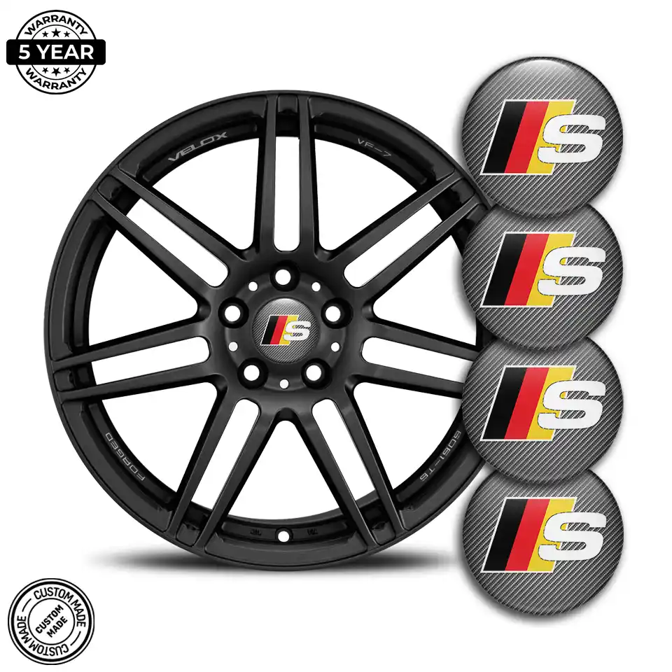 Audi S Line Badge Emblems Center Cap Stylish Design