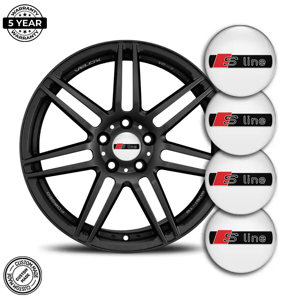 Audi S Line Domed Emblem Self-Adhesive Stylish Design