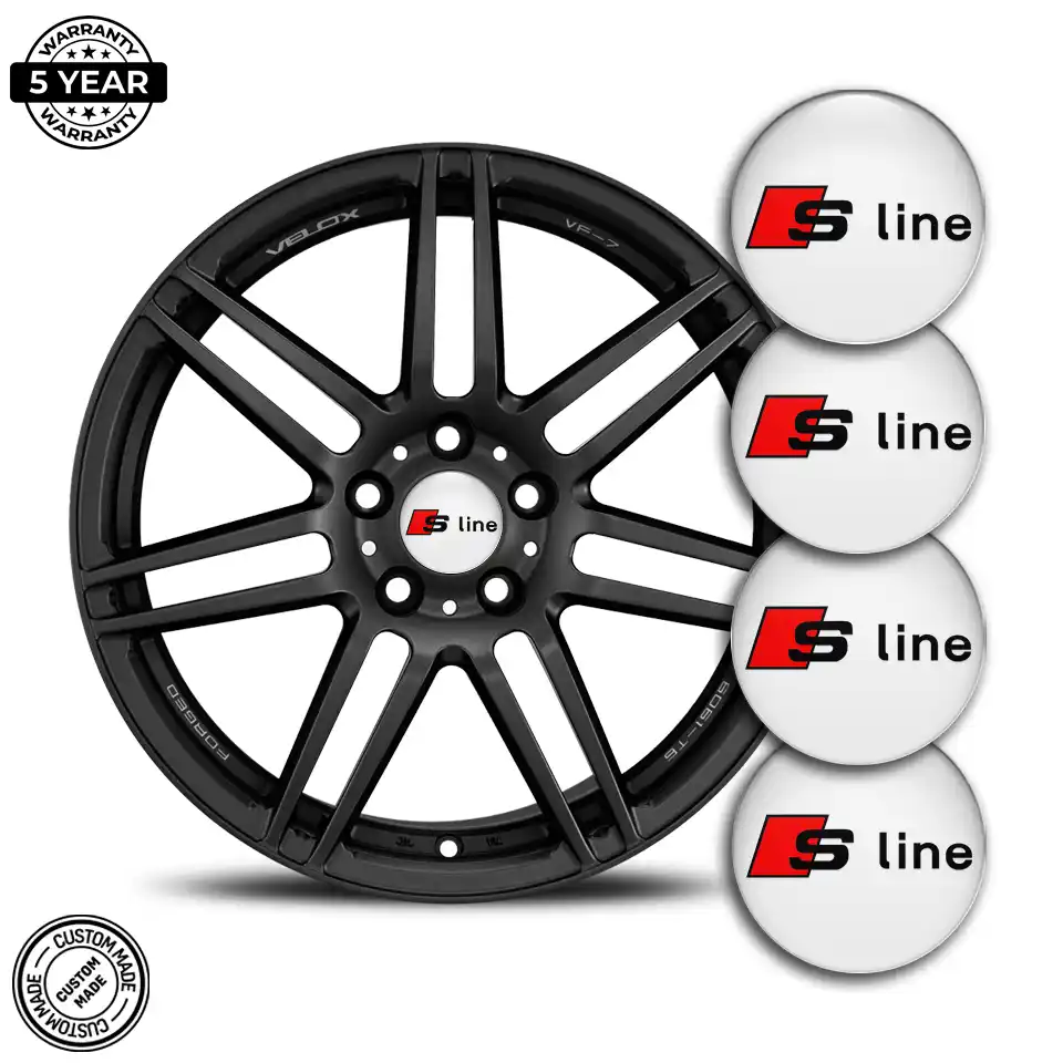 Audi S Line Domed Sticker Self-Adhesive Stylish Design