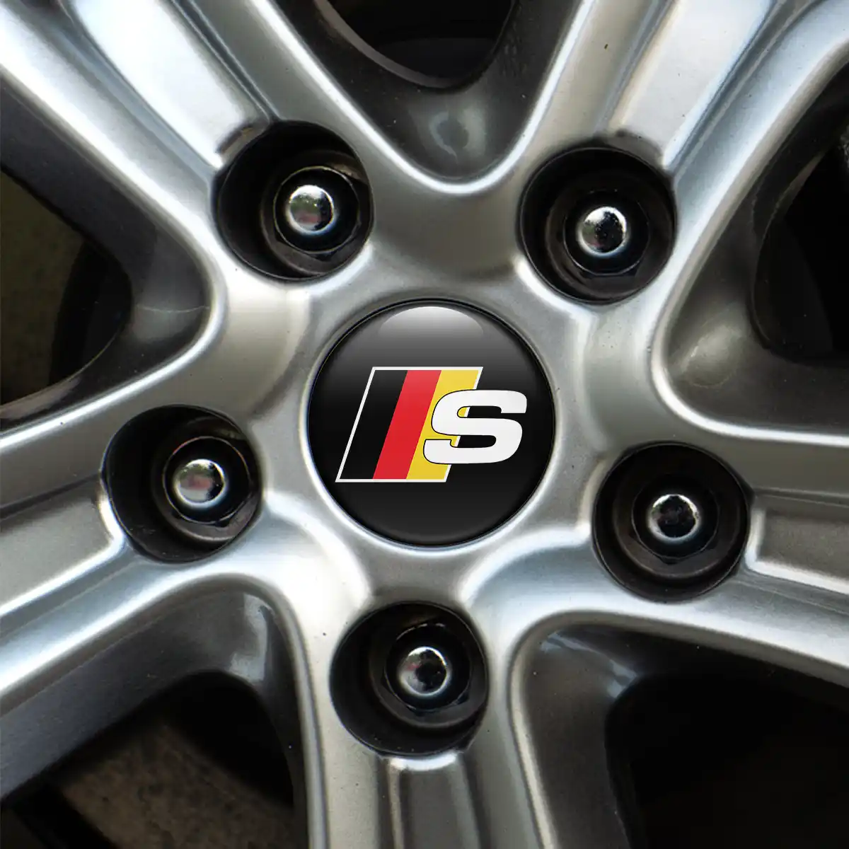 Audi S Line Emblem Wheel Center Caps Stylish Design