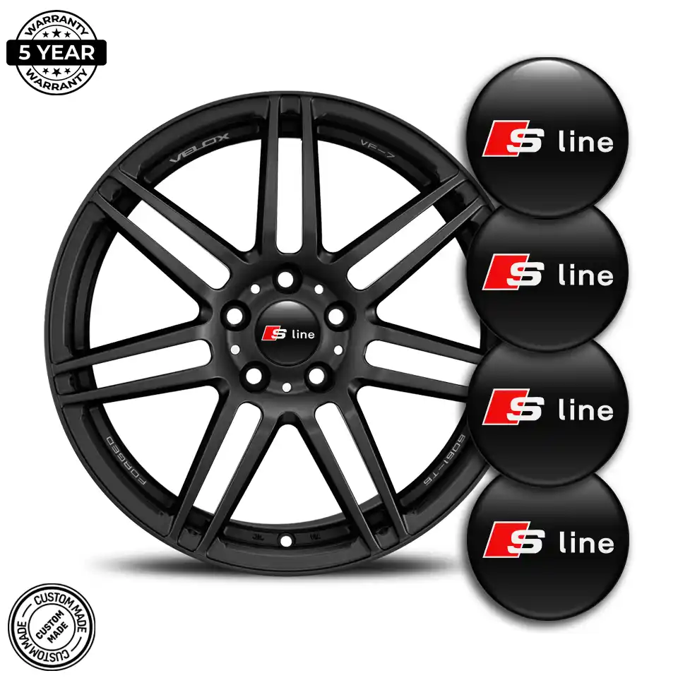 Audi S Line Logo Silicone Badge Self-Adhesive Stylish Design