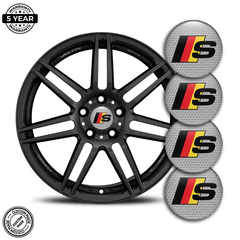 Audi S Line Logo Silicone Sticker High Quality