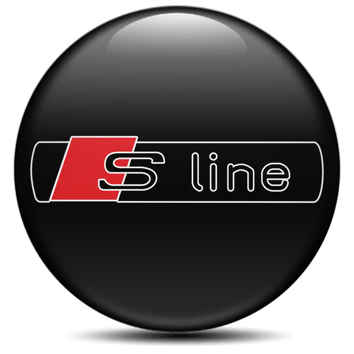 Audi S Line Logo Silicone Sticker Self-Adhesive Stylish Design