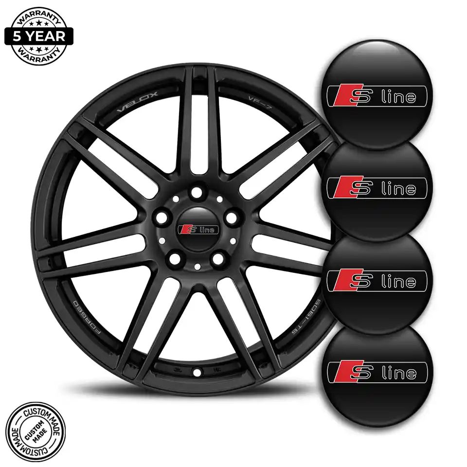 Audi S Line Logo Silicone Sticker Self-Adhesive Stylish Design