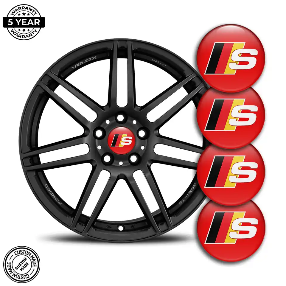 Audi S Line Wheel Emblem Self-Adhesive High Quality