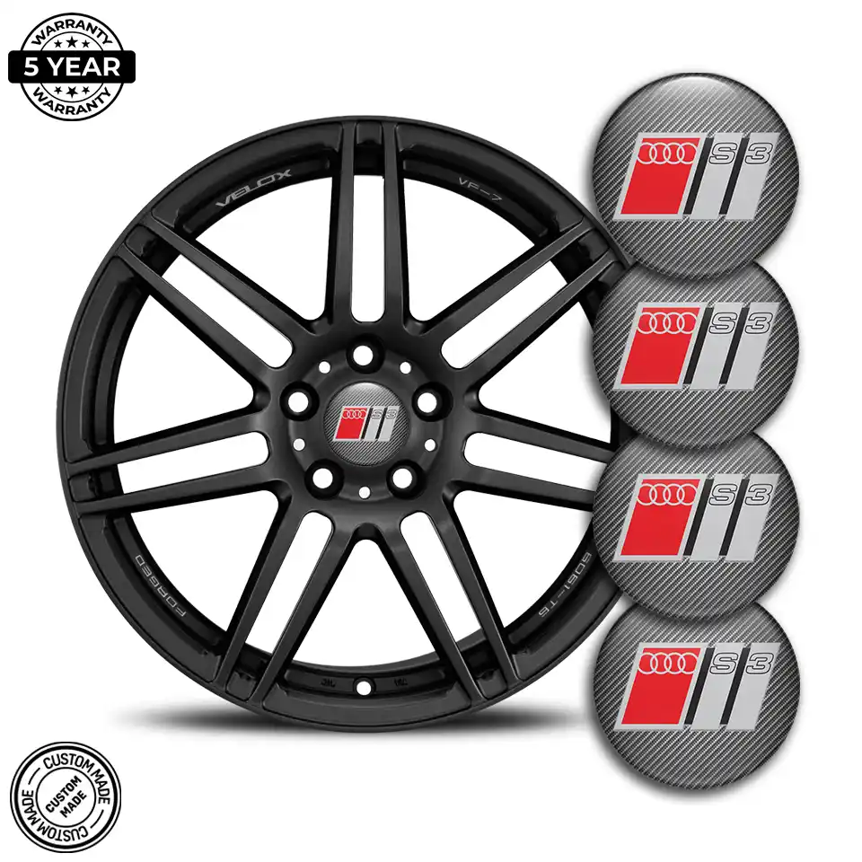 Audi S3 Badge Emblems Center Cap Stylish Design