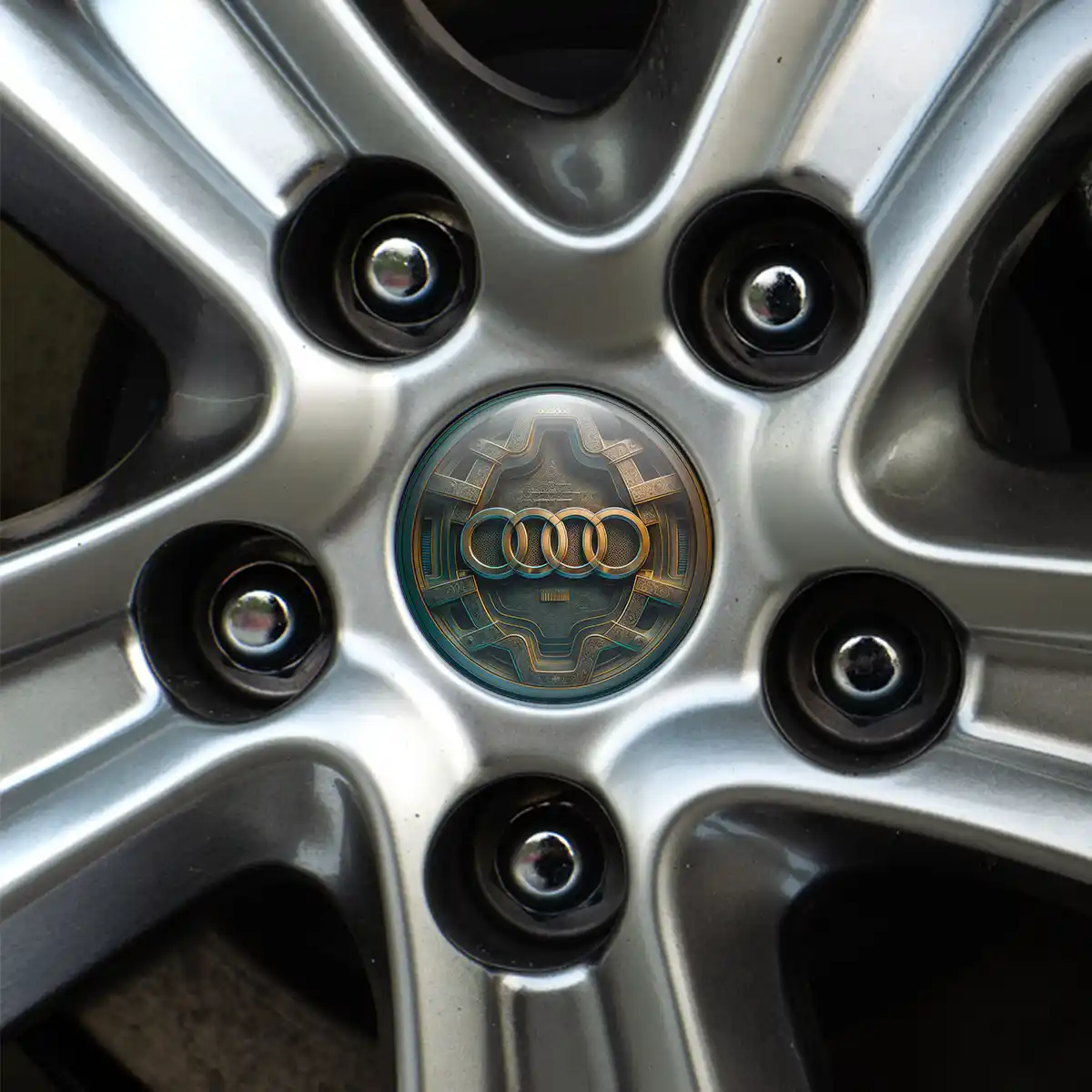 Audi Silicone Emblem Self-Adhesive Premium Resin