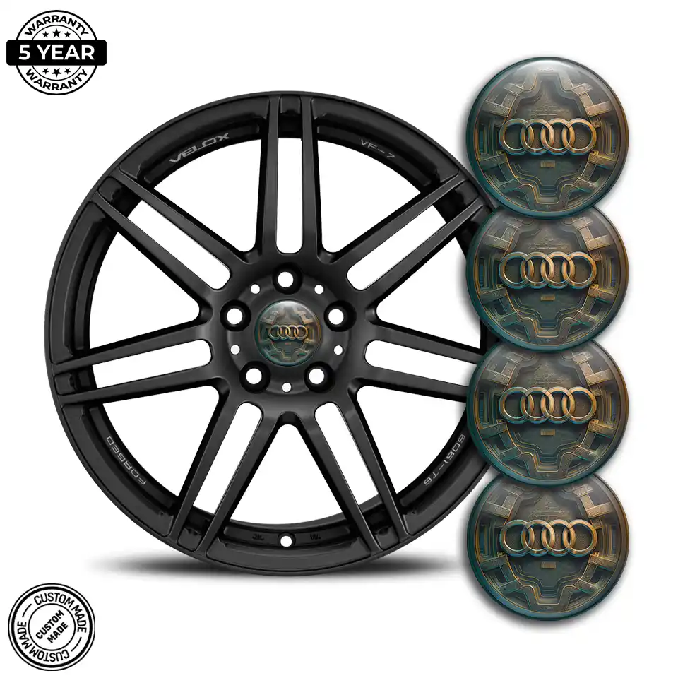Audi Silicone Emblem Self-Adhesive Premium Resin