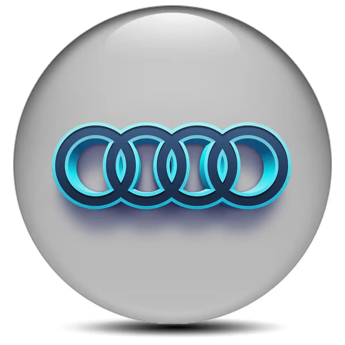 Audi Silicone Emblem Self-Adhesive Stylish Design