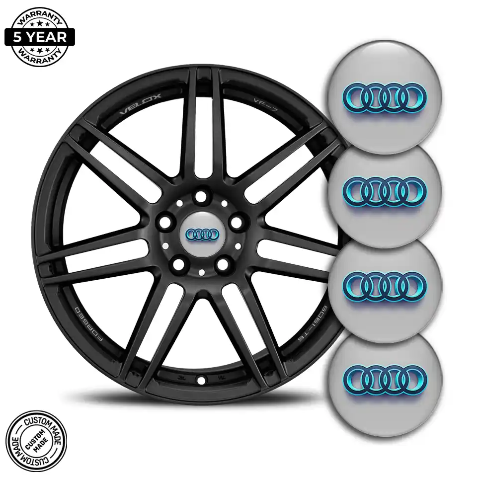 Audi Silicone Emblem Self-Adhesive Stylish Design