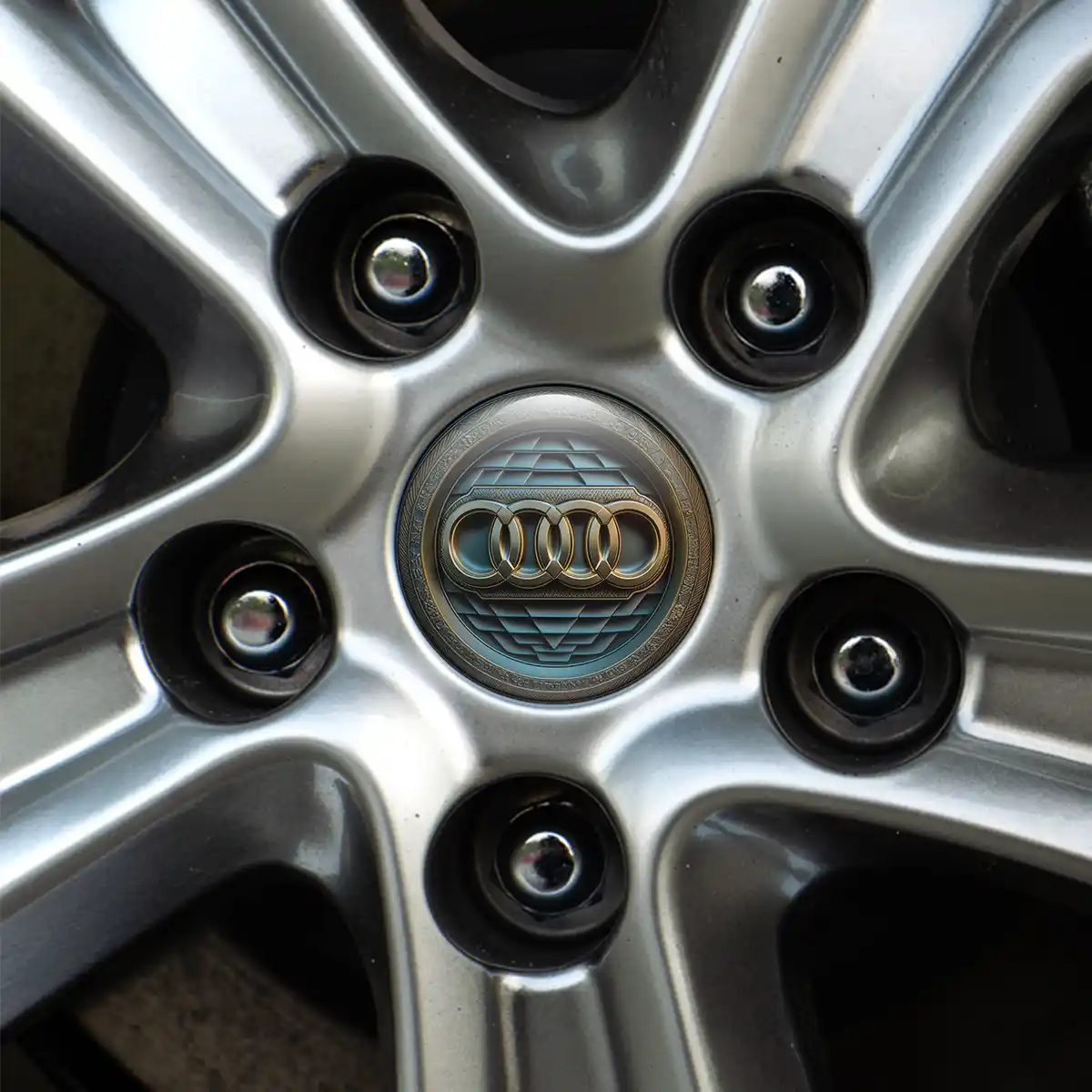 Audi Wheel Emblem Self-Adhesive Exterior Design