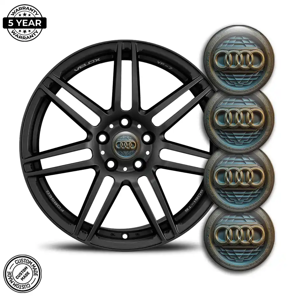 Audi Wheel Emblem Self-Adhesive Exterior Design