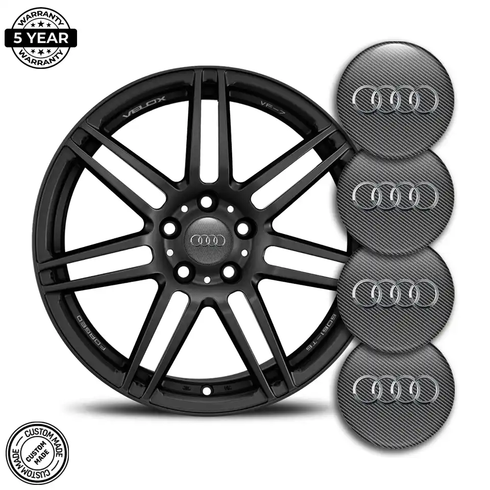Audi Wheel Emblem Self-Adhesive Premium Quality