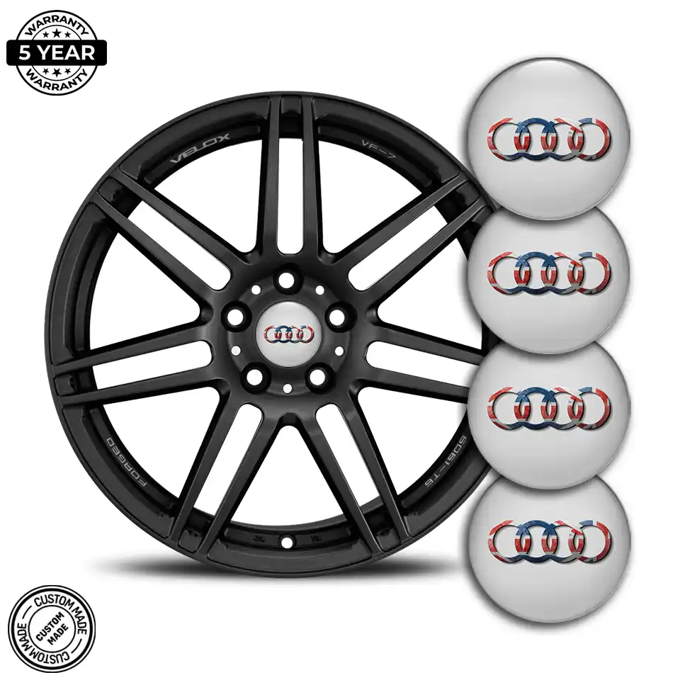 Audi Wheel Emblem Self-Adhesive Premium Resin