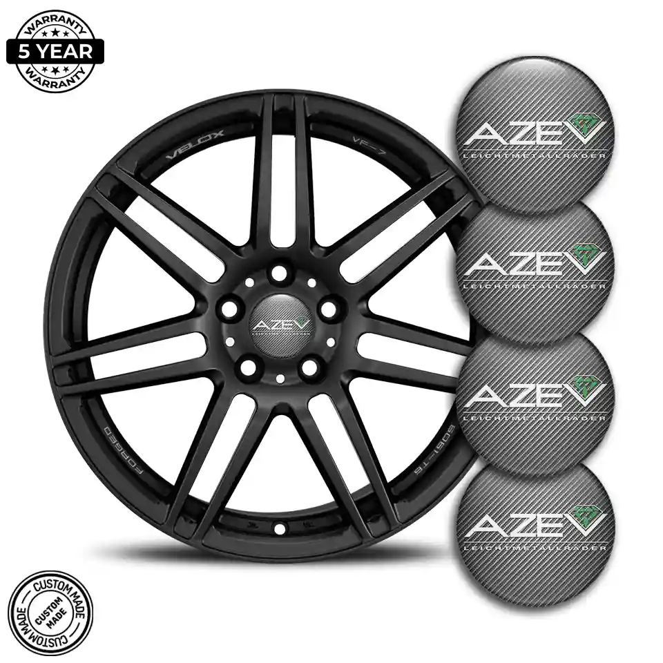 Azev Domed Emblem Self-Adhesive Stylish Design