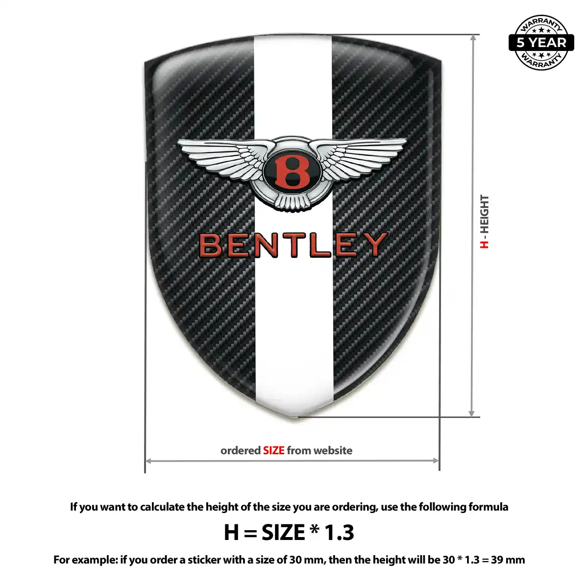 Bentley 3D Badge Sticker Auto Tuning