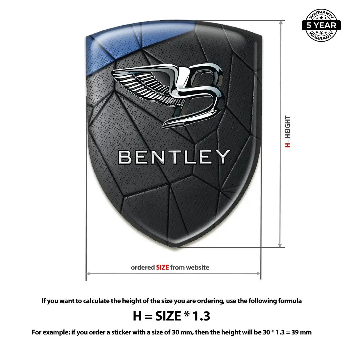 Bentley 3D Badge Sticker Exclusive Series
